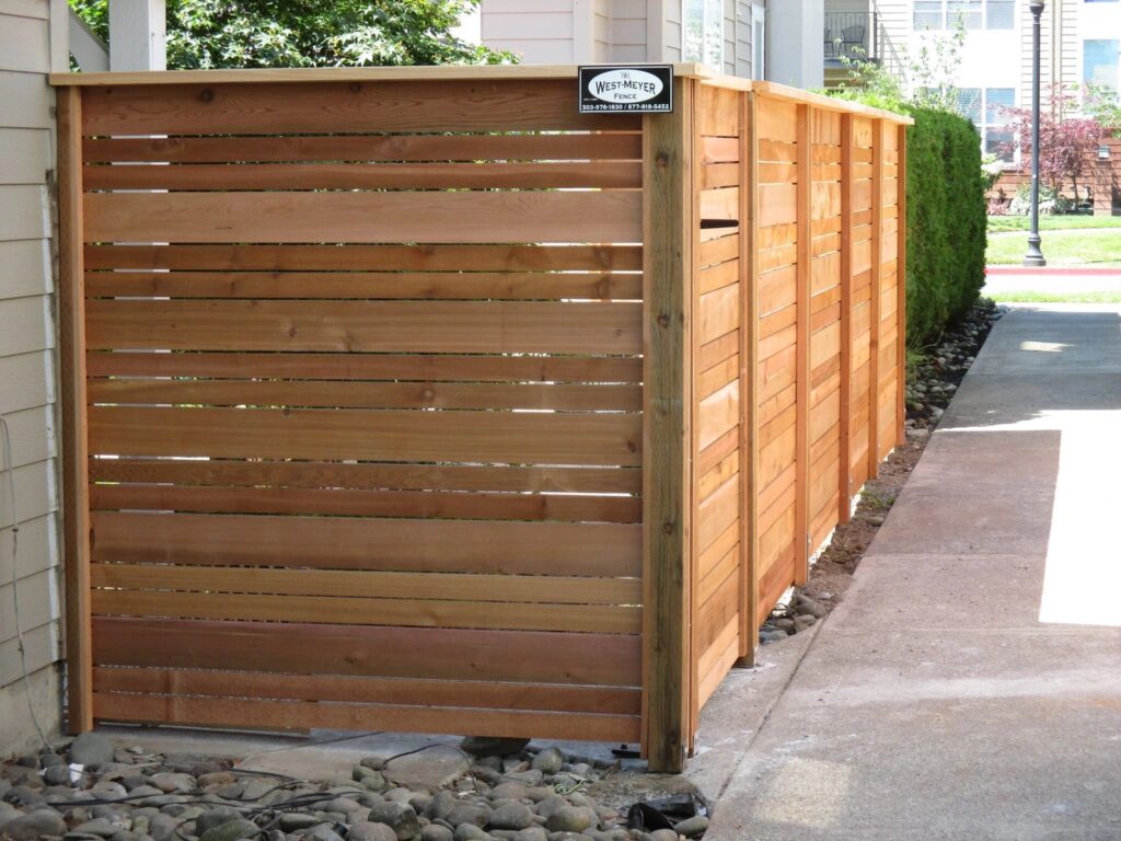 A wooden fence with no one in it