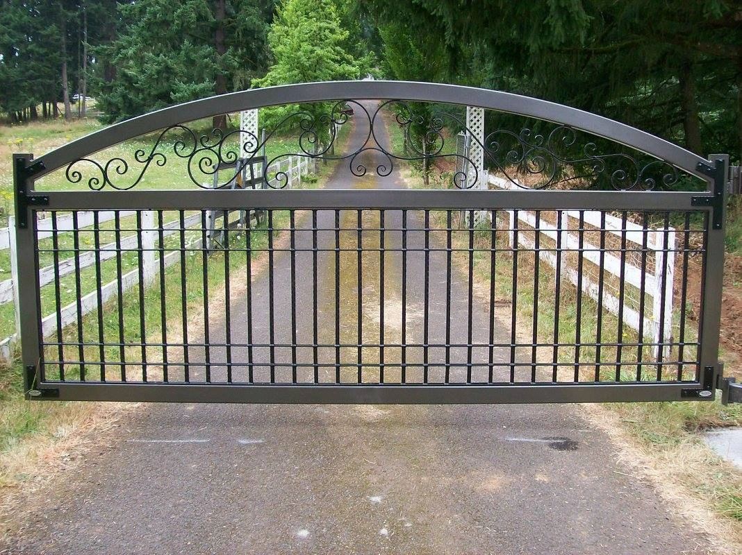 A gate that is open on the ground.